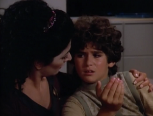 "My face is wet". He doesn't understand crying.