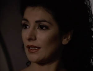 Troi explains that it was an alien life form that was curious about humans/betazoids so he wanted to give it a shot.