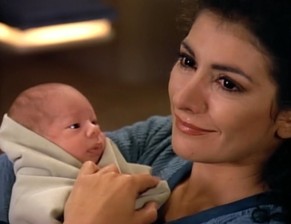 Troi has the child