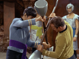 Kirk and Spock fight to the death
