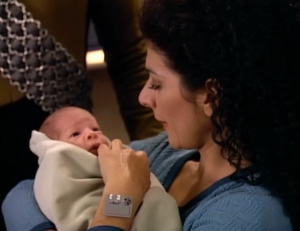 Troi has a little baby
