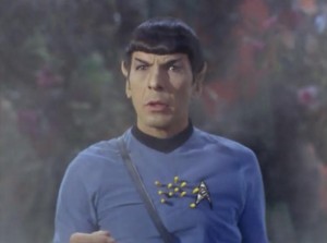 Then Spock gets shot by a flower! It doesn't bother him for too long though