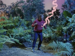 Then a red shirt gets struck by lightning and dies