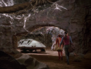 Kira and Dax find an old ship. They're trying to deliver the evidence of Cardassian involvement to the Bajoran government