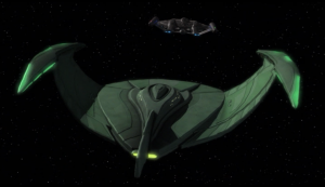 Romulans show up! They want Enterprise to get lost