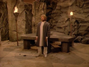 Riva is convinced to give it another go. They just leave him on the planet all by himself