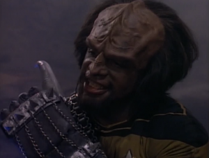 Worf and Riker are doing a training program