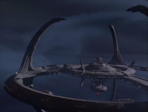 A storm comes for DS9 so everyone leaves except for a skeleton crew