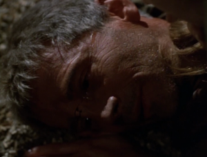 The old guy doesn't make it. He had a tragic story arc