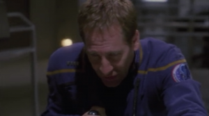 It's all the radiations fault. T'Pol manages to get Archer to steer out of the radiation