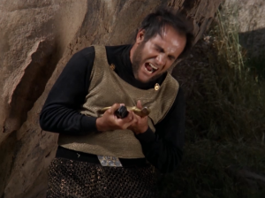 It gave his friend enough time to ninja star the Klingon!