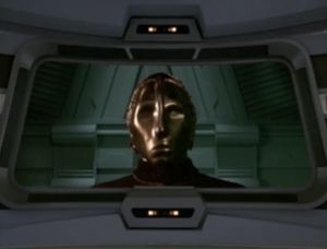 Then gold robots show up and start to fight the silver robots. It provides for a distraction to launch a rescue attempt 