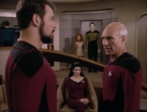 Picard: "He has brought a child onto my ship"