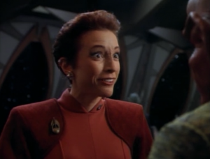 Kira figures out that Quark arranged for Bareil to come to the station to distract Kira