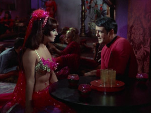 Scotty has the hots for the belly dancer. He asks her if they can take a walk in the fog together.