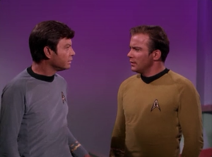 Kirk dies for a minute. It doesn't stick though