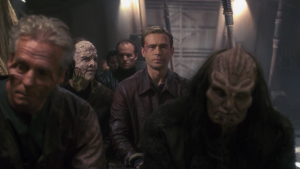 Someone annoys Trip this episode. The writers must love having people annoy him.