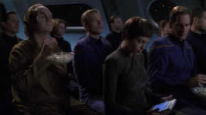 They watch Frankenstein 