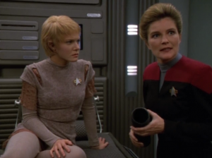 Kes and a pipe show up from the damaged Voyager