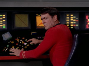 If Scotty pushes that button, he'll destroy the ship!