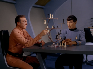 and Spock tries to stir up jealousy in their leader