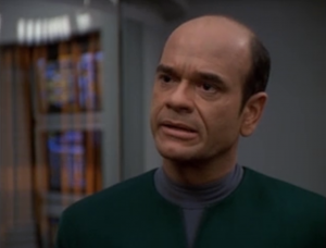 The Doctor says he probably won't be able to separate Tuvix back into Tuvok and Neelix. We don't believe you, but it does propel the next part of the story, which is Tuvix accepts who he is