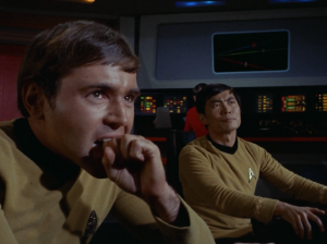 Then the computer makes Enterprise fire on the federation ships that are part of the war game