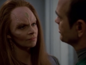 Seska finds out that the Doctor is working against them, and she shuts him off