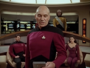 Picard does some research and sticks it to the Sheliak. It's actually pretty cool