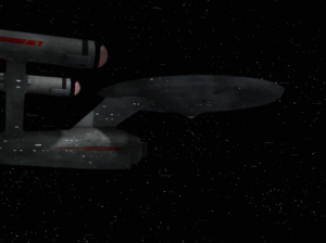 Scotty gets the cloaking device working and they get away