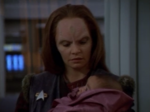Seska finds out the baby isn't Chakotay's