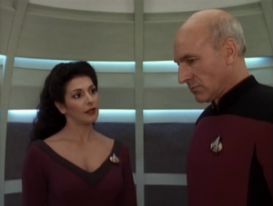 She left behind a son, who also lost his father. Troi helps Picard prepare to talk to the boy
