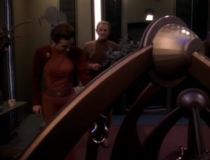 Odo has quarters now. He fills it with crazy looking stuff to mimic. 