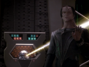 Dukat got a automatic signal from the station and can shut everything down. He wants to negotiate for it though. He wants a Cardassian presence on the station