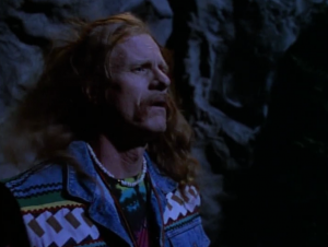 The episode starts off with a goofy looking hippie. I hope this guy isn't the villain or something