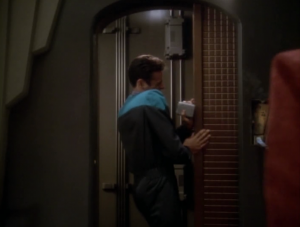 An old Cardassian secure measure is set off and traps everyone