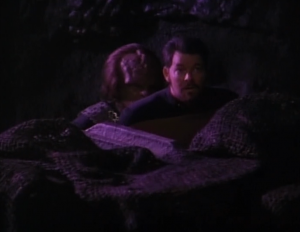 Riker and Worf sneakin