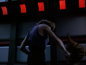 Then Janeway stabs one!