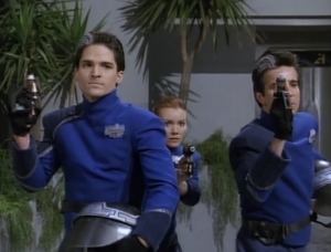 The guys on this planet have a grey stripe in their hair