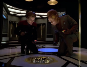 When they get back to the ship they can't find anyone, but they find some ooze