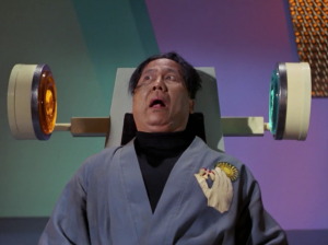 But then he stops messin around and just breaks out the torture chair.