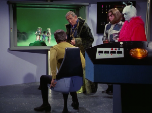 For some reason Garth explodes the Orion lady as a demonstration