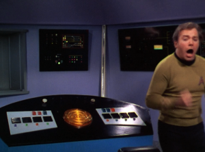 But when he tries to beam up, Scotty asks him for the secret passcode