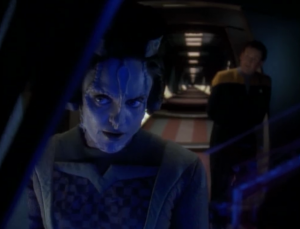 This Cardassian lady doesn't like O'Brien because he's a male