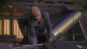 But then the guy breaks Enterprise with his arm!