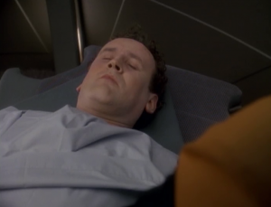 He has another vision of him dying, this time from the radiation