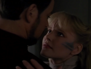 In "The Vengeance Factor" Riker falls in love with a murderer