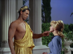 In "Who Mourns for Adonais" Apollo gives us lessons on how to get a girl. You have to start with a good pick up line. Apollo: "You seem wise for a woman"