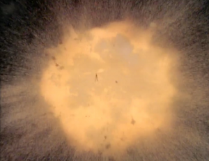 They go to follow the suspect but his ship blows up