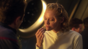 In "Cogenitor" Reed shows some lady his cheese. She wasn't impressed